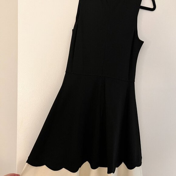 Aqua Scallop Color-Block Dress - Black & White - Size Medium 🖤 - Picture 6 of 6